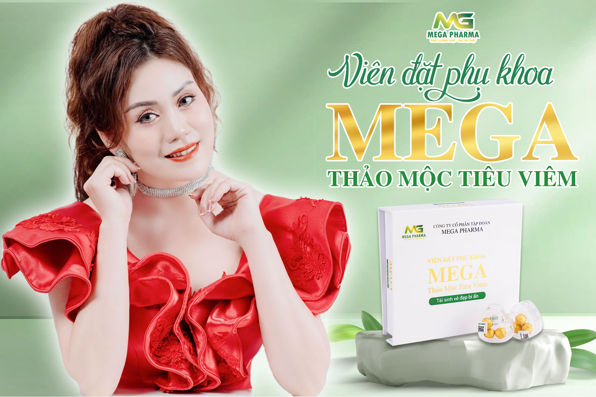 VIÊN ĐẶT PHỤ KHOA MEGA THẢO MỘC TIÊU VIÊM - TẠM BIỆT VIÊM NHIỄM "CÔ BÉ"