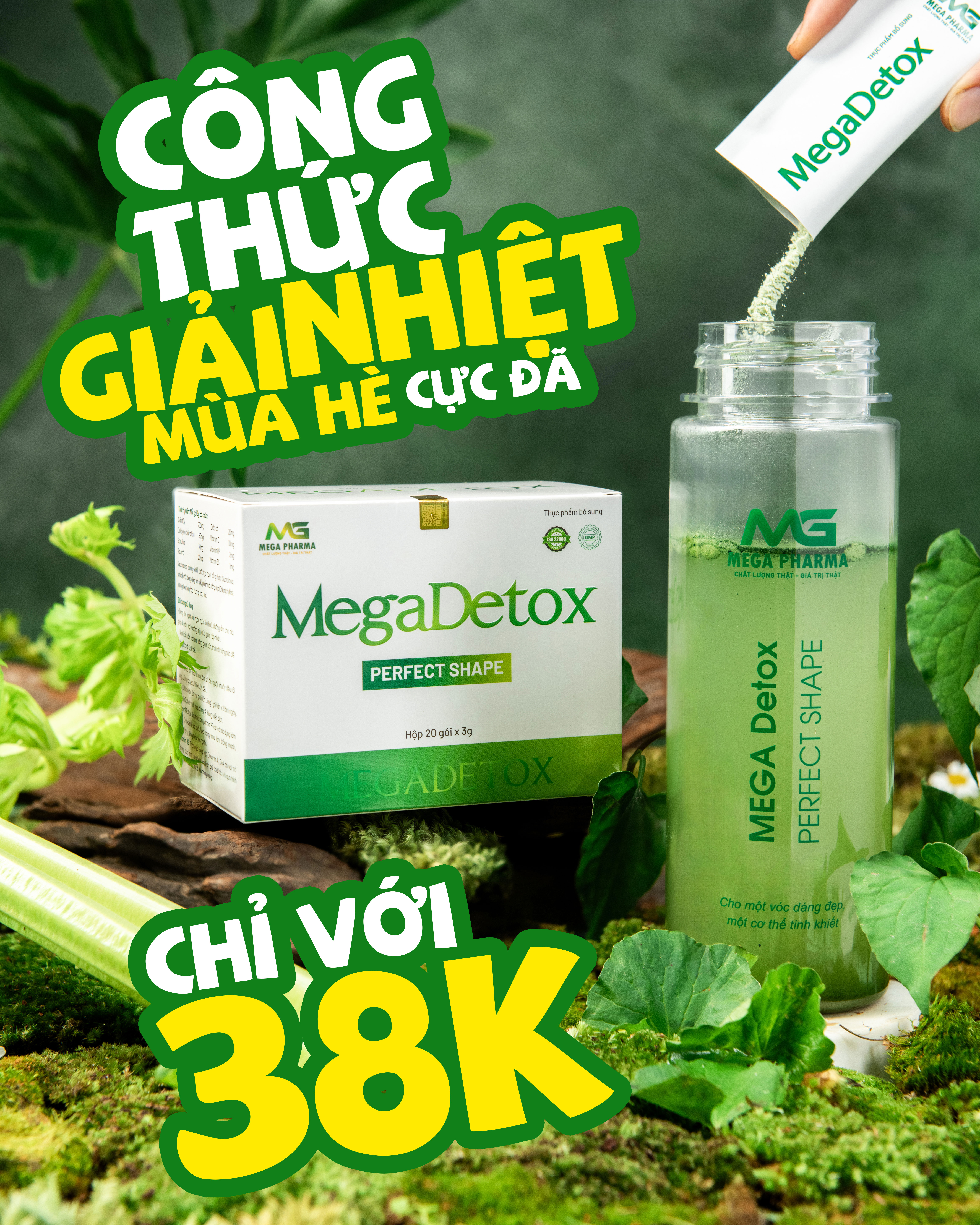 CÔNG THỨC GIẢI NHIỆT MÙA HÈ CỰC ĐÃ VỚI MEGA DETOX