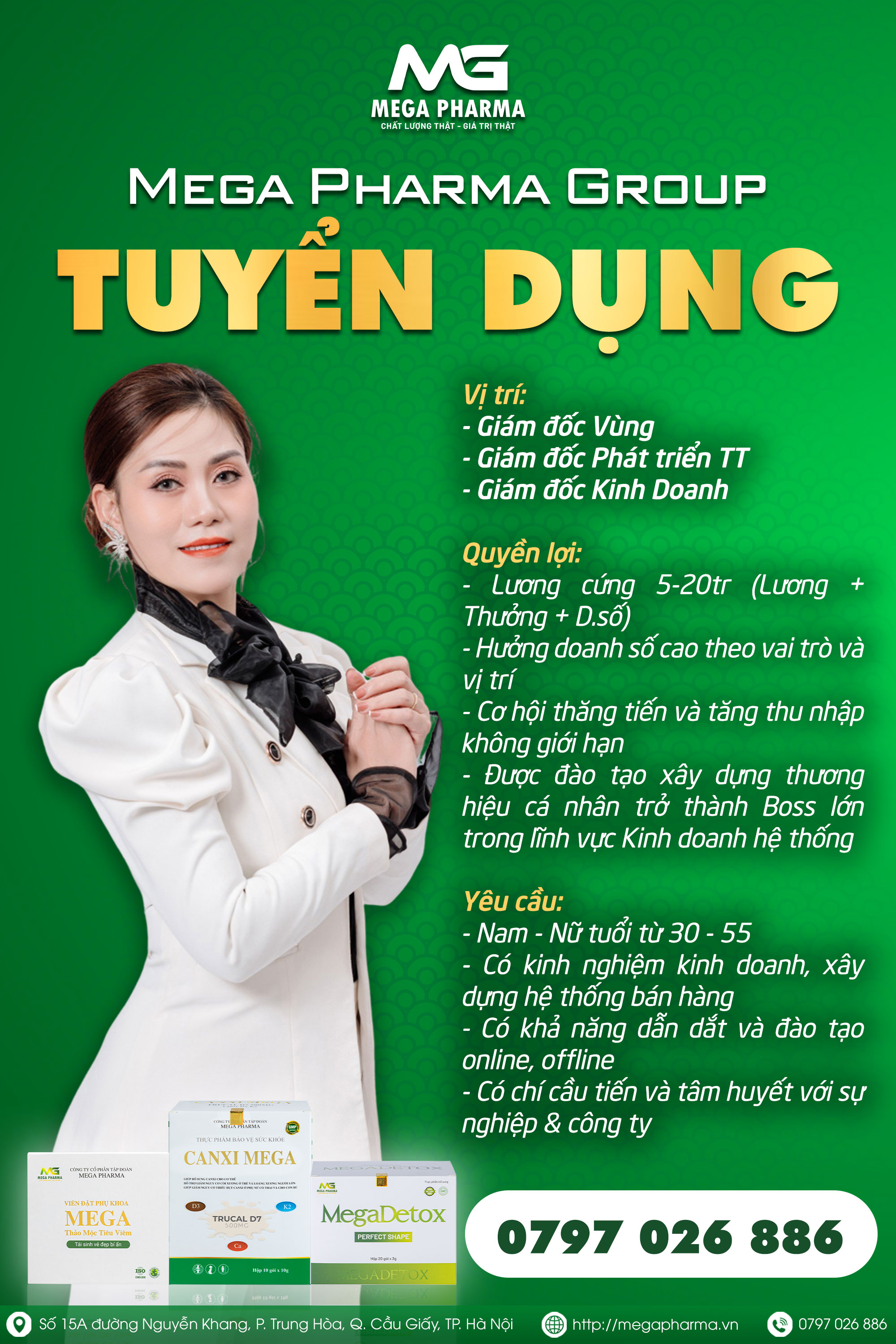 🚀 MEGA PHARMA GROUP TUYỂN DỤNG VỊ TRÍ CẤP CAO 🚀