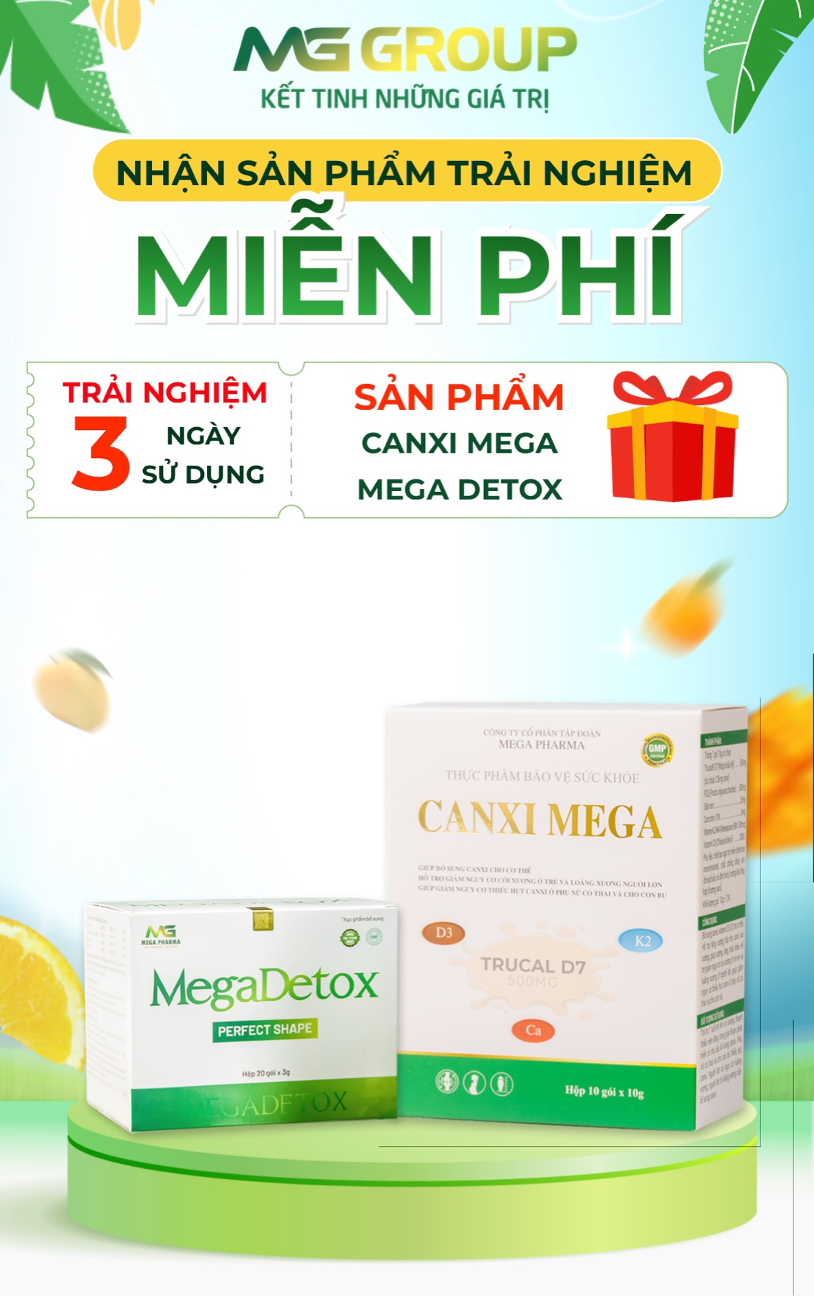 ĐĂNG KÝ NHẬN SẢN PHẨM MIỄN PHÍ TRẢI NGHIỆM TRONG 3 NGÀY CÙNG MEGA PHARMA